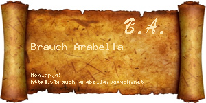 Brauch Arabella névjegykártya